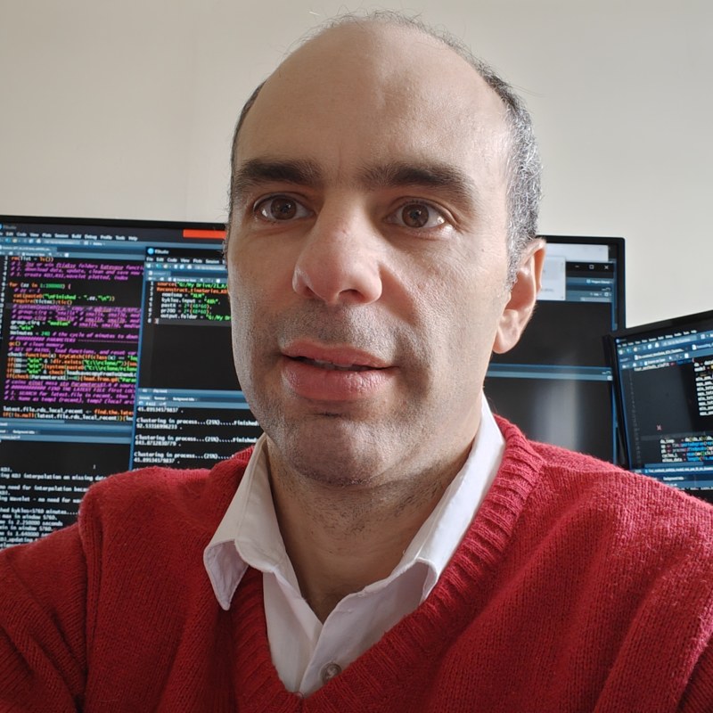 Dr. Antonios E. Marsellos in his big-data laboratory